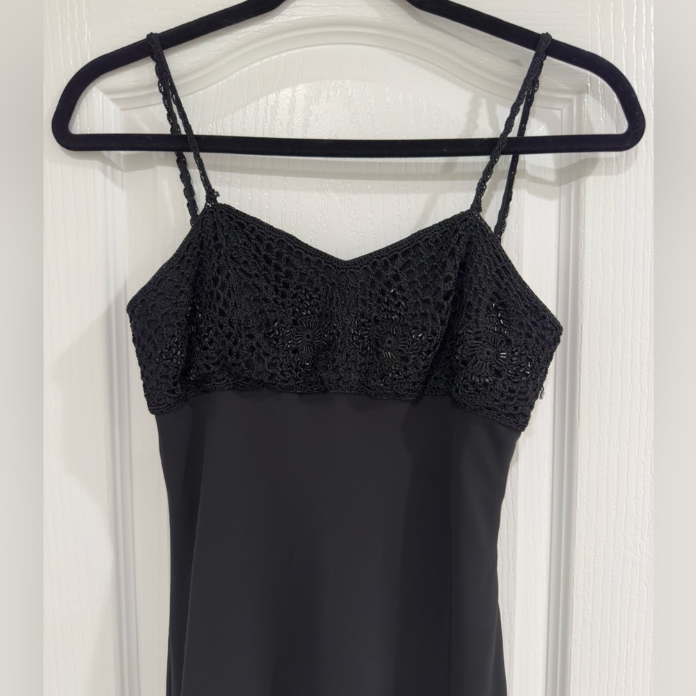 Vintage Elegant Black Floor-length Dress